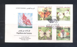 Tunisie 2014- Papillons De Tunisie FDC - Tunisie (1956-...)