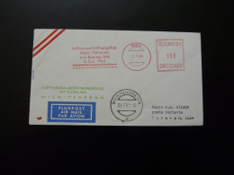 Lettre Premier Vol First Flight Cover Wien To Tehran Iran Boeing 720 Lufthansa 1961 - Eerste Vluchten