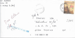 STORIA POSTALE - ITALIA 98  DX LIRE 750 ,S 2206, ISOLATO IN TARIFFA SU LETTERA VIAGGIATA  1996 - 1991-00: Marcofilie