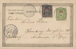CHINA -15 CENT. "SAGE" OVERCHARGED "CHINE" FRANKING ON PC FROM TIEN-TSIN (TIANJIN) TO GERMANY - 1903 - Briefe U. Dokumente