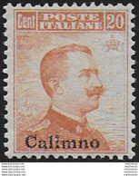 1917 Egeo Calino 20c. Arancio Bc MNH Sassone N. 9 - Non Classificati