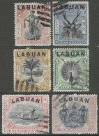 Labuan. 1897-01 Definitives Of North Borneo O/P. 6 Cancelled To Order Values To 24c. SG 89etc. M6021 - Borneo Del Nord (...-1963)