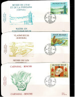 1995 2582/83 & 2584 FDC's (Kortrijk)  :Promotie Van De Filatelie - Vlasmuseum - Fonteinmuseum/Promotion De La Philatélie - 1991-2000