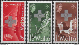 1957 Malta Geoge Cross 3v. MNH SG N. 283/85 - Altri & Non Classificati