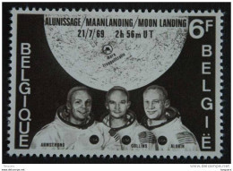 België Belgique Belgium 1969 Neil Armstrong Michael Collins Edwin Aldrin Premier Alunssage Maanlanding 1508 MNH ** - Neufs