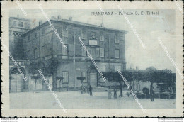 Cg23 Cartolina Manziana Palazzo S.e.tiffoni Provincia Di Roma Lazio 1915 - Other & Unclassified