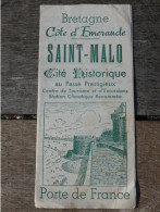 Ancien Dépliant Touristique De Saint Malo Illustrateur Dervaux  ExtA - Toeristische Brochures