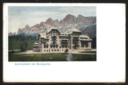 Cartolina Karersee, Karerseehotel Mit Rosengarten  - Autres & Non Classés