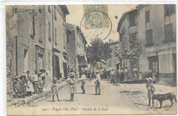 D 83. PUGET VILLE. AVENUE DE LA GARE.  CARTE ECRITE - Autres & Non Classés