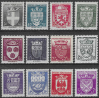 Lot N°244 N°553 à 564, Armoiries De Ville (II) (avec Charnières) - Unused Stamps
