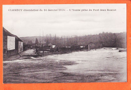 00058 ●  Peu Commun CLAMECY 58-Nièvre Inondation 20 Janvier 1910 'YONNE Prise Pont Jean ROUVET-Libraire-Editeur GOULET  - Clamecy