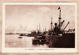 00163  / ⭐ ◉  SAIGON Indochine Le Port Bateaux à Quai 1920s BRAUN Photo NADAL N°21 Viet-Nam Vietnam Indo-Chine - Viêt-Nam