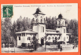 00145 ● MARSEILLE (13) Exposition Coloniale 1906 Pavillon Anciennes Colonies à Marius BOUTET Paris-Carte Officielle H-W - Exposiciones Coloniales 1906 - 1922