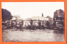 00395 ♥️ Rare Carte-Photo Lisez 24 Juin 1920 MEAUX 77-Seine Marne Vues Vieux MOULINS Pont Du Marché Sur Pilotis Brulés - Meaux