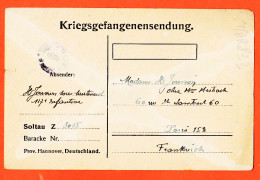 00408  /⭐ ◉  ♥️ Stalag SOLTAU Hannover Z-3015 Kriegsgefangensendung 21-01-1918 Prisonnier S/Lieutenant JOUVION 117e Inf. - Soltau