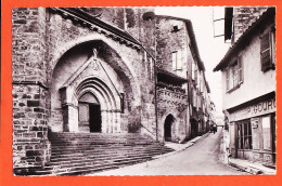 00018  / ⭐ ◉  CAYLUS 82-Tarn Et Garonne Le Porche De L' Eglise Peinture Platrerie GOURC ? 1950s Photo Bromure COMBIER  - Caylus