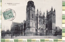 00219 ● Vienne POITIERS La Cathédrale 1920s à Marguerite GROS Cc BARTHES Tissage Labastide Rouairoux Tarn-MALCUIT N°23 - Poitiers