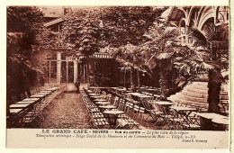 00039 ● NEVERS Nièvre GRAND CAFE Vue Du Jardin Decoration Artistique S. Social Meunerie Commerce Bois 1920s - WAYER - Nevers