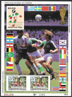 Bolivia Bolivie Bolivien 1990 Soccer Football World Cup Germany Argentina Mi.no.Bl. 189 MNH Postfr.neuf ** - Bolivien