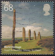 GREAT BRITAIN 2005 QEII 68p Multicoloured, World Heritage Sites-Heart Of Neolithic Shetlands Scotland SG2538 FU - Oblitérés