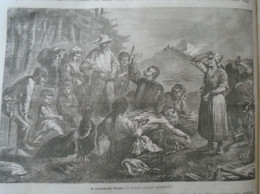 D203509  P520 The Battle Of Königgrätz -Hradec Králové - Sadowa Sadová - Woodcut From A Hungarian Newspaper   1866 - Prints & Engravings