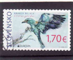 Slovakia 2019, Bird Krakla Belasá, Europa, Used - Used Stamps