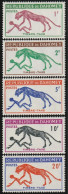 DAHOMEY 1963  -   PANTHERE TERRASSANT UN HOMME.  TIMBRES-TAXE  5v - Benin - Dahomey (1960-...)