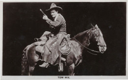 Tom Mix Hollywood Cowboy Western Film Star Real Photo Postcard - Actores