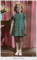 Shirley Temple RARE Art Coloured Tinted Photo Postcard - Actores