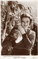 Heather Angel Film Stars & Their Pets Rare Valentines Postcard - Acteurs