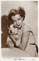 Sari Maritza Film Stars & Their Pets Real Photo Postcard - Schauspieler