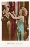 Conrad Nagel & Greta Garbo RARE Hand Coloured Photo Postcard - Schauspieler