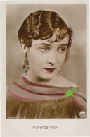 Florence Vidor Film Star Real Photo Hand Coloured Tinted Postcard - Acteurs