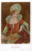 Mary Pickford Film Star In Tudor Dress Rare Tinted Real Photo Postcard - Acteurs