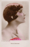 Gloria Swanson Film Actress Hand Coloured Tinted Real Photo Postcard - Actores