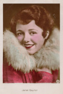 Janet Gaynor Film Actress Hand Coloured Tinted Real Photo Postcard - Acteurs