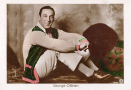 George O'Brien Film Actor Hand Coloured Tinted Real Photo Postcard - Actores