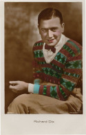 Richard Dix Film Actor Hand Coloured Tinted Real Photo Postcard - Acteurs