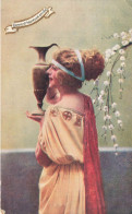 FETES - VOEUX - Bonne Et Heureuse Année - Femme - Carte Postale Ancienne - Nouvel An