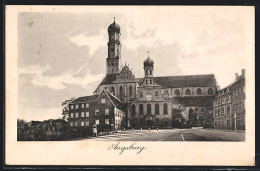 AK Augsburg, Ortspartie Mit Kirche  - Augsburg