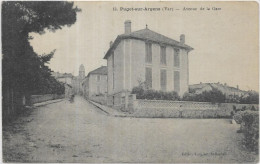 D 83. PUGET SUR ARGENS. AVENUE DE LA GARE CARTE ECRITE - Autres & Non Classés