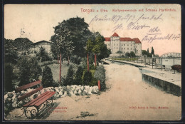 AK Torgau A. Elbe, Wallpromenade Mit Schloss Hartenfels  - Torgau