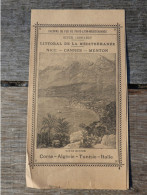 Dépliant Touristique Hiver 1896 - 1897 Littoral Méditerranée Nice Cannes Menton Corse Algérie Tunisie Italie PLM    ExtA - Toeristische Brochures