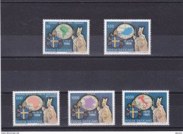 VATICAN 1989 VOYAGES DE JEAN-PAUL II Yvert 867-871, Michel 988-992 NEUF** MNH Cote Yv: 15 Euros - Unused Stamps