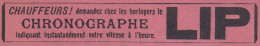 Chronographe LIP, Pubblicità Epoca, 1906 Vintage Advertising - Pubblicitari