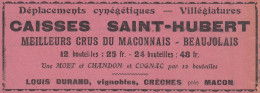Caisses Saint-Hubert, Pubblicità Epoca, 1906 Vintage Advertising - Pubblicitari