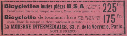 Bicyclettes B.S.A., Pubblicità Epoca, 1906 Vintage Advertising - Reclame