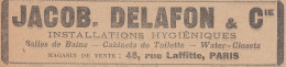 Installations Hygiéniques JACOB DELAFON Paris, Pubblicità, 1906 Vintage Ad - Reclame