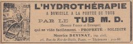Hydrothérapie Par Le Tub Maurice Devinat, Pubblicità, 1906 Vintage Ad - Werbung