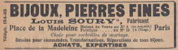 Bijoux LOUIS SOUVRY, Pubblicità Epoca, 1906 Vintage Advertising - Werbung